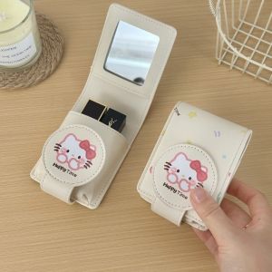 Cartoon KT Pochacco Mirror Lipstick Storage Box Cosmetic Bag Surprise Birthday Gift for Friends and Girls