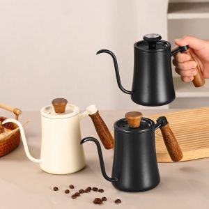 ANGY  Drip Port Goose Neck Coffee Pot Stainless Steel 550ml/850ml Long Narrow Drip Carafe Food Grade Scale Pour Over Coffee Kettle Coffee Accessories
