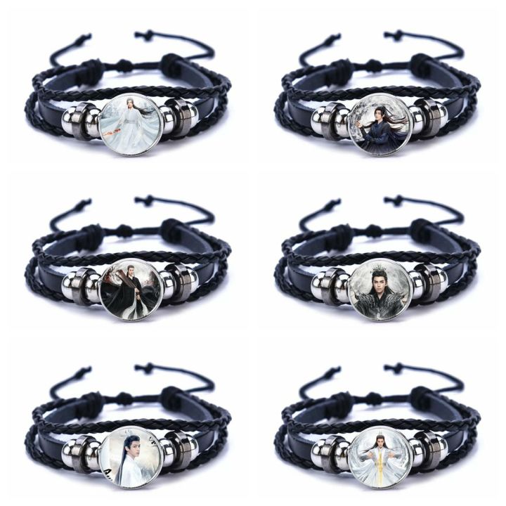 Vòng tay da lộn in hình HẠO Y HÀNH La Vân Hi Trần Phi Vũ phim ảnh idol diễn viên