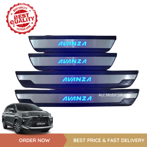 Sill plate / Sillplate Samping All New Avanza 2022 Lampu Led Biru