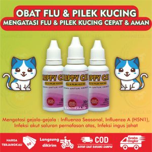 Obat flu pilek dan demam pada kucing 60ml antibiotik flu demam batuk suplemen vitamin kiten