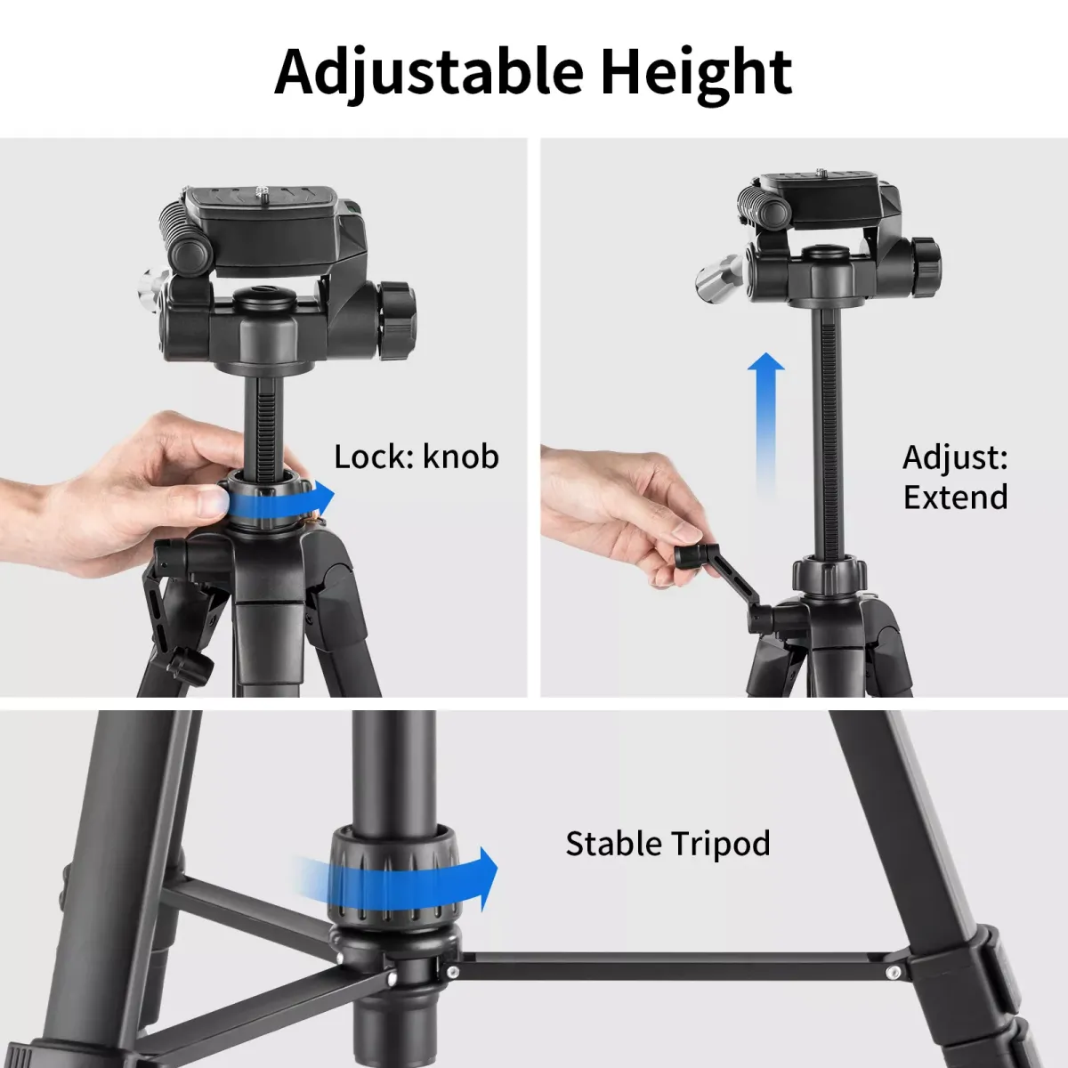 F3520T Tripod Professional Heavy Duty Aluminium Tripod & Pan Head for DSLR Camera Holder Stand