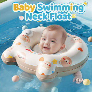 Baby Swimming Neck Float Infant Swim Neck Ring Toddler Bathing Floater for Swimming Pool 0-12 Months