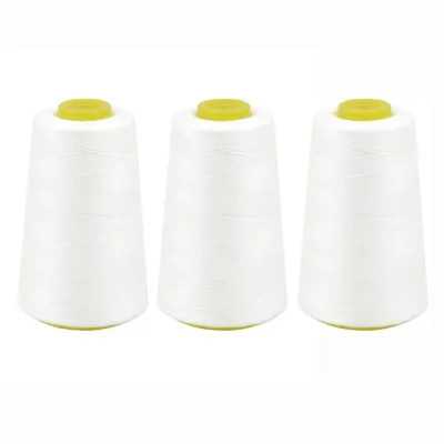 LINKENER 3000yards 402 Sewing Thread Cones Spool Black White Polyester Thread Sewing Supplies Hand Sewing Machine