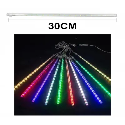 LED Meteor Shower Atmosphere Light 30/50/80cm Plug-in Solar Waterproof Indoor Outdoor Christmas Party Decoration