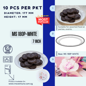 {MSV} Quality Plastic Plates 6-8 inch Microwavable in Assorted Colours BPA Free Durable Reusable MS 150P MS 180P MS 200P