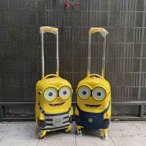 Vali tay kéo nhựa PC cao cấp thời trang hoạt hình minion cho bé iu