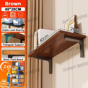 SUNNY Solid Wood Wall Shelves Storage Furniture Shelves Storage Racks Wall Floating Shelves Weighing 40kg