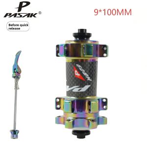 Mountain bike disc brake hubs front and rear axle covers front two and rear four bearing hubs 24-hole straight spoke ultra-noise drum - HB09 hub