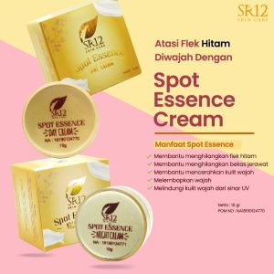 SPOT ESSENCE CREAM SR12 KRIM MENCERAHKAN KULIT ATASI FLEK HITAM DAN BEKAS JERAWAT UV FILTER