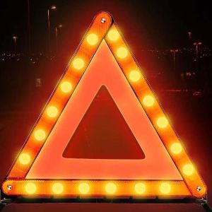 Car WarningDeviceFoldable WindproofReflectiveSafety Triangular Warning Signfor TrafficAccident P2436