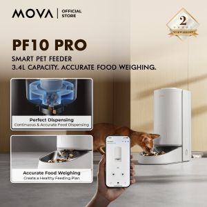 【2 Years Warranty】MOVA PF10 Pro Smart Pet Feeder | 3.4L Food Capacity | Food Bowl Weight Scale | Smart APP Control