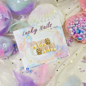 LZ008 เล็บปลอมเจลแท้พร้อมติด ฟรีกาว+ตะไบ และของแถมสุด cute