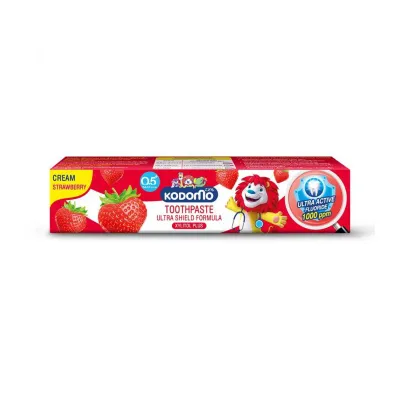KODOMO ยาสีฟันเด็ก0.5-6ปี โคโดโม ชนิดครีม ผสมอัลตร้า แอคทีฟ ฟลูออไรด์ ใหม่ 1000 ppm 40 กรัม(กลืนได้)
