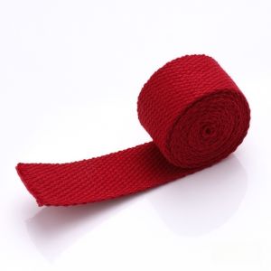 MIRELAE 1 Meter Length Cotton Webbings Tape 20mm Width 1.3mm Thickness Backpack Label Band Durable Solid Color Bias Binding Tape For Bag Strap