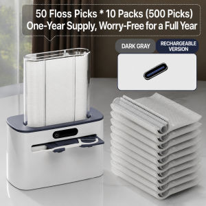 Automatic Floss Pick Dispenser Touchless Electric Floss Holder USB Rechargeable With 100 Floss Picks