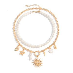 3pcs Practical Womens Gold and Pearls Set with Starfish Designs Portable for Adding Charm to Any Outfits