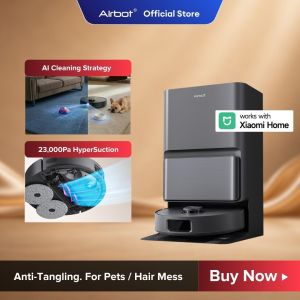 [ Hot Deal ] Airbot L50 Master Robot Vacuum | 23000Pa Self Cleaning Dock Smart Robotic Vacuum Xiaomi APP Mopping Hot Drying Anti Hair Tangled