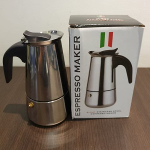 COD Moka Pot Stainless Steel Espresso Maker Teko Kopi Mokapot Coffee Maker Tahan Panas 6 Cups 300ml