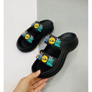 Dép nữ 2 quai bản MuMu đế độn 5cmdép quai ngang nữ đế xuồng