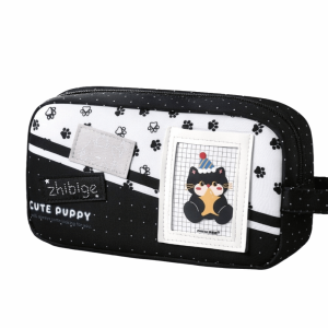 GIORGIONE Cute Polka Dot Cat Pen Case Portable Kawaii Cartoon Stationery Bag Sweet Large Capacity Pencil Pouch School Supplies
