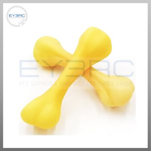 Pet Chew Toy Squeaky Chicken Bone - Yellow Bone-Shaped Squeak Toy for Dogs & Cats