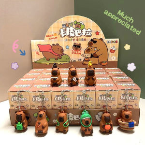 Pet Home-my Capybara Blind Box Keychain Pendant Doll Set High Quality Cute Kawaii Random Collectible Gift For Backpack Beg Hiasan Rumah