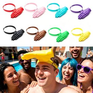 FELIZ 3D Printed Palm Sunshade Sun Shield Adjustable Hand Shape Sun Visor Creative Mini Cap 3D Palm Sun Hat Outdoor