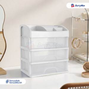 Rak Kosmetik 3 Susun Organizer Tempat Penyimpanan Makeup Skincare Aksesoris Minimalis Serbaguna