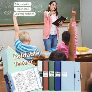 A4 Paper Storage Folder Folder Board Foldable Office Supplies File Folder Multi-function Contract Folder Single Clip Double Clip Thickened Writing Pad档案合同资料收纳夹