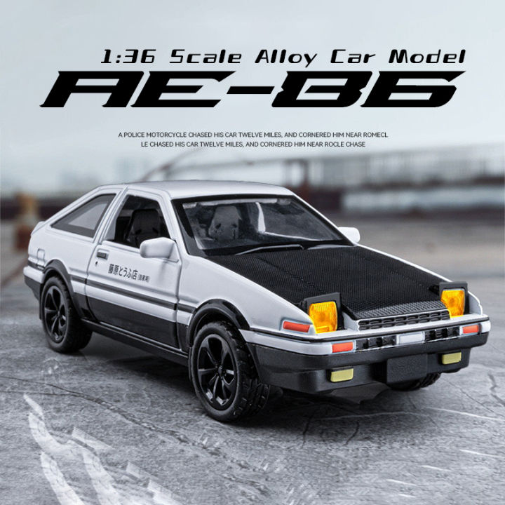 1:36 Scale Toyota AE86 Alloy Car Model Diecast Car Sound Light Car ...