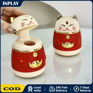 Adorable Fortune Cat Toothpick Dispenser Multi Functional Desktop Organizer for Home Restaurant Japanese Style Toothpick