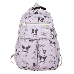 New Kuromi Bag Cartoon Backpack Fashion Primary Secondary School Backpack Beg Sekolah