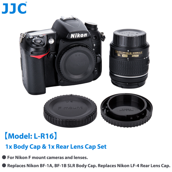 JJC L-R16 F Mount Body Cap Cover and Rear Lens Cap Kit for Nikon D3500  D3400 D3300 D3200 D5200 D5300 D5500 D5600 D7200 D7500 D850 D800 D810 D780  D750