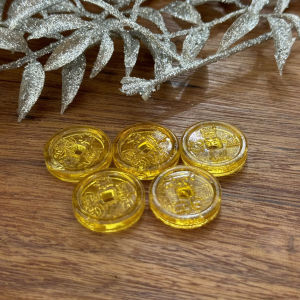 Combo túi 10 đồng 20 đồng xu pha lê thủy tinh vật phẩm phong thủy tài lộc