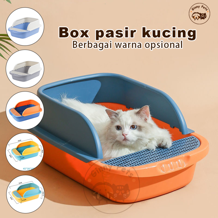 Cat Litter Box Tempat pasir kucing Toilet Hewan Peliharaan litter
