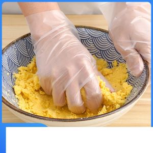 Hộp 100 găng tay làm bếp chính hiệu Luxury bao tay nấu ăn nhào bột trộn gỏi siêu dai siêu bền GT01