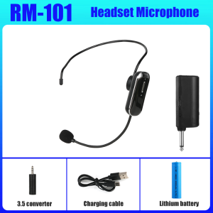 RAYHAYES RM-101 Headset Microphone UHF Head-Wear Mic Tour Guides Speech Meeting Teacher Microphone
