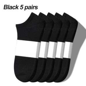 【In stock】5 pairs of mens and womens socks solid color boat socks casual versatile socks sweat-absorbent socks summer thin low-top shallow mouth invisible boat socks