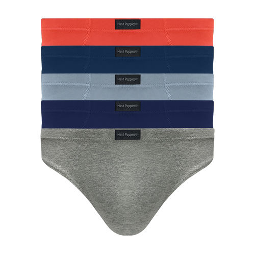 Hush Puppies 5pcs Men's Briefs, Cotton Jersey