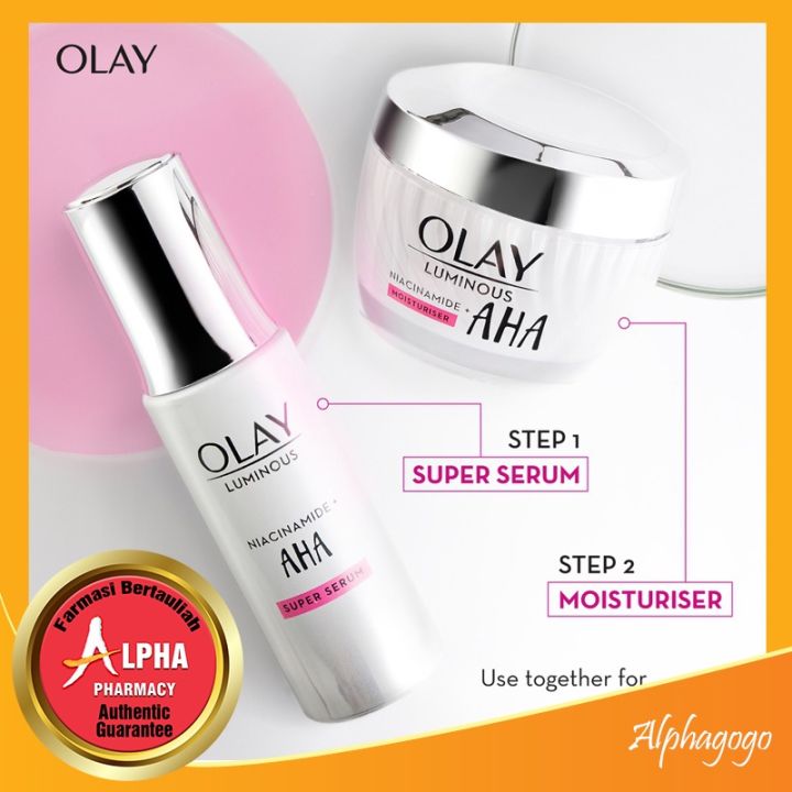 Olay Luminous Niacinamide Aha Super Serum Ml Aha Moisturiser G