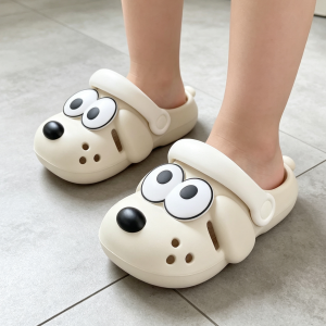 Kids Korean Version Clog Sandals Cartoon Dog Toddler Shoes Comfortable Non-Slip Breathable Sandals Cute Kids Slip-on Clog sandals