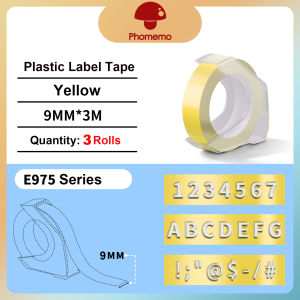 Băng dán nhãn dập nổi bằng nhựa Phomemo 3D cho máy tạo nhãn E975 3 cuộn mỗi hộp