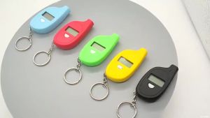 Mini Tire Gauge Digital Lcd Display Keychain Portable Digital Tire Pressure Gauge Motorcycle