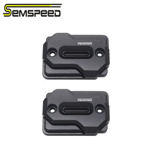 SEMSPEED Motorcycle 2pcs CNC Front Brake Fluid Reservoir Clutch Tank Oil Cup Cover For FKM Venture 150 Dayang FEKON Venture ADV 150
