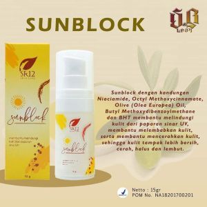 SR12 Sunblock SPF 30 +++ 15gr Pelindung wajah dari sinar UV Skincare Herbal BPOM