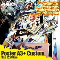 Cetak Poster ukuran Anime A3+ tebal 260gr tersedia satuan gambar apa saja