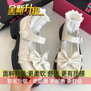Japanese Style jk Small Leather Shoes for Women 2024 Spring New Versatile Student Bow Platform with Skirt Mary Jane Shoes