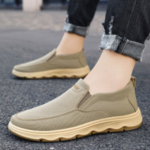 MenS Summer New Style Casual Shoes Loafers Canvas Shoes Breathable Slip-Ons