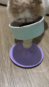 Elevated Dish Adjusting Height Feeding Bowl Ceramic Water Bowl Ergonomic Tilted Design For Cats Small Dog